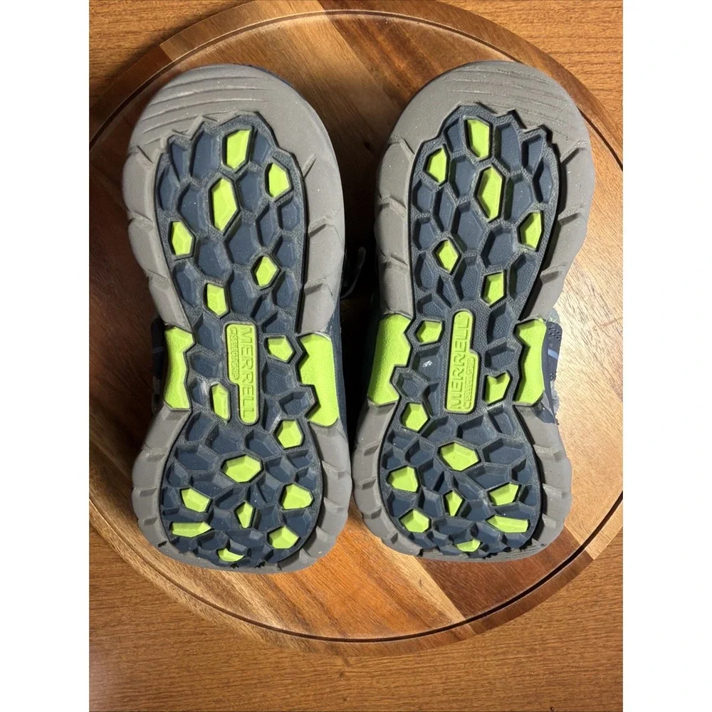 Merrell Hydro Hiker Sandals Youth Boys Size 1 Navy Green Waterproof Hiking Shoes